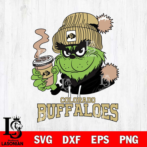 Colorado Buffaloes Grinch Cofffe Hoodie Cut Files Cricut, Svg Dxf Eps Png file, Digital download , Silhouette