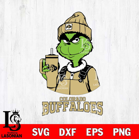 Colorado Buffaloes Grinch Football Christmas Cut Files Cricut, Svg Dxf Eps Png file, Digital download , Silhouette