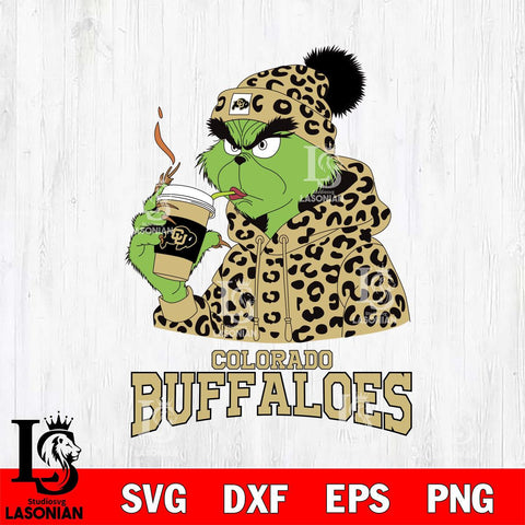 Colorado Buffaloes Grinch Leopard Christmas Cut Files Cricut, Svg Dxf Eps Png file, Digital download , Silhouette