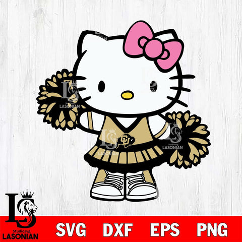 Colorado Buffaloes Hello Kitty Cheerleader 11 Svg Eps Dxf Png File, Digital Download, Instant Download