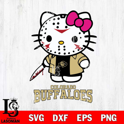 Colorado Buffaloes Hello Kitty Horror 3 Svg Eps Dxf Png File, Digital Download