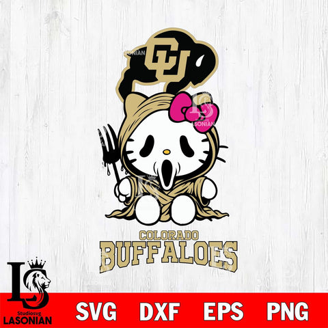 Colorado Buffaloes Hello Kitty Horror 4 Svg Eps Dxf Png File, Digital Download