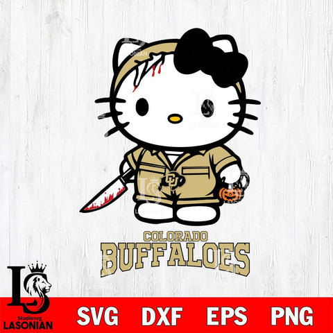 Colorado Buffaloes Hello Kitty Horror 5 Svg Eps Dxf Png File, Digital Download