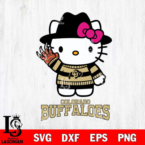 Colorado Buffaloes Hello Kitty Horror 6 Svg Eps Dxf Png File, Digital Download