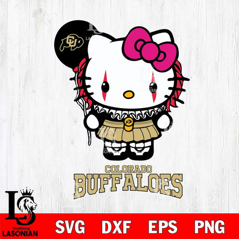 Colorado Buffaloes Hello Kitty Horror 7 Svg Eps Dxf Png File, Digital Download
