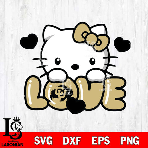 Colorado Buffaloes Hello Kitty Love Svg Eps Dxf Png File, Digital Download, Instant Download