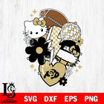 Colorado Buffaloes Hello Kitty NCAA 2 Svg Eps Dxf Png File, Digital Download, Instant Download
