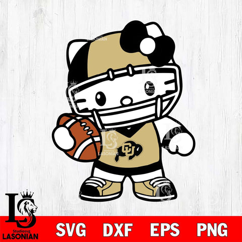 Colorado Buffaloes Hello Kitty sport 2 Svg Eps Dxf Png File, NCAA svg, Digital Download, Instant Download