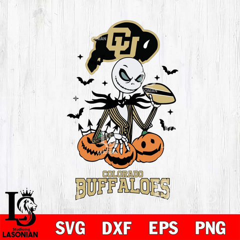 Colorado Buffaloes Jack Skellington 2 halloween Svg Eps Dxf Png File, NCAA svg, Digital Download, Instant Download