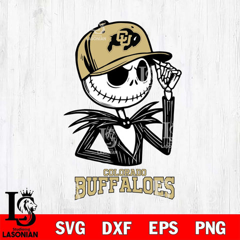 Colorado Buffaloes Jack Skellington 3 Halloween Svg Eps Dxf Png File, NCAA svg, Digital Download, Instant Download