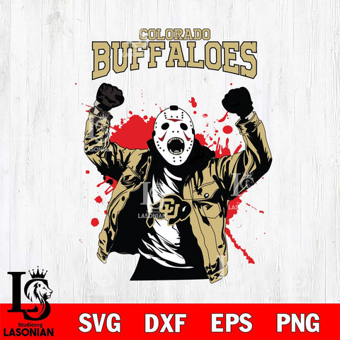 Colorado Buffaloes Jason Voorhees Horror Halloween 3 Svg Eps Dxf Png File, NCAA svg, Digital Download, Instant Download