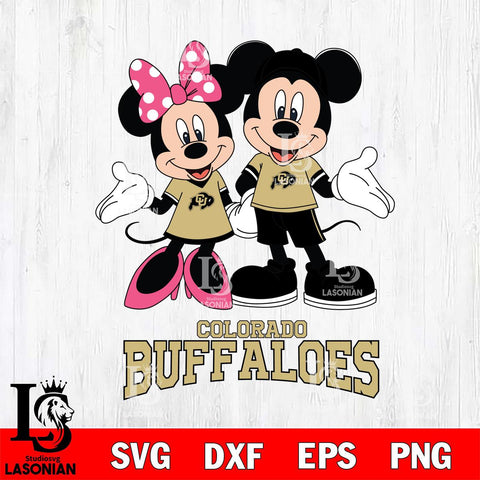 Colorado Buffaloes Mickey Minnie Mouse Sport Svg Eps Dxf Png File, NCAA svg , File Cut , Digital Download , Instant Download, Cut Svg Files
