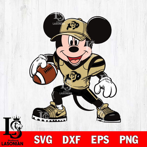 Colorado Buffaloes Mickey Mouse Svg Eps Dxf Png File, NCAA svg, Digital Download, Instant Download