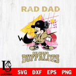 Colorado Buffaloes Mickey Mouse Rad Dad SVG DXF EPS PNG FILE, NCAA File Cut,Digital Download,Instant Download