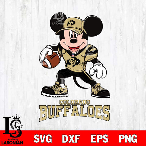 Colorado Buffaloes Mikey Mouse Disney, Svg Eps Dxf Png File, Digital Download