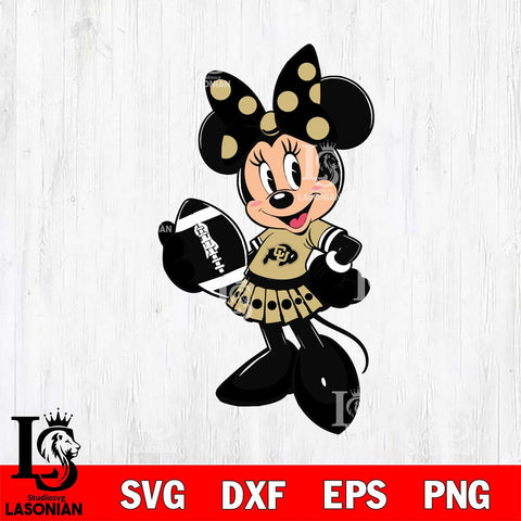Colorado Buffaloes Minnie Mouse Svg Eps Dxf Png File, NCAA svg, Digital Download, Instant Download