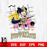 Colorado Buffaloes Minnie Mouse Dancing SVG DXF EPS PNG FILE, NCAA File Cut,Digital Download,Instant Download