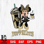 Colorado Buffaloes Minnie Mouse Fan And Coffee Svg Eps Dxf Png File, Digital Download, Instant Download