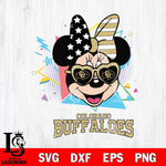 Colorado Buffaloes Minnie Mouse Love Sport SVG DXF EPS PNG FILE, NCAA File Cut,Digital Download,Instant Download