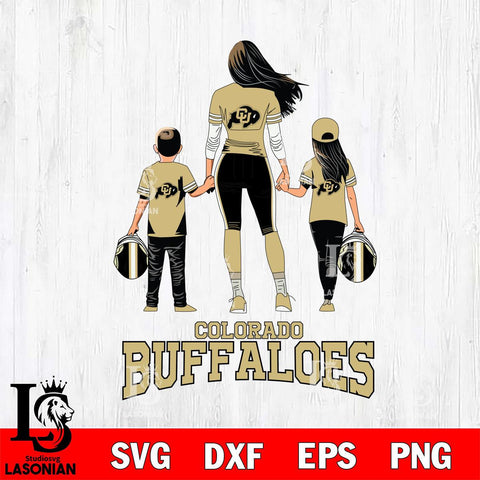 Colorado Buffaloes Mother and son Rugby SVG DXF EPS PNG FILE,NCAA SVG, Father day Digital Download,Instant Download, Silhouette