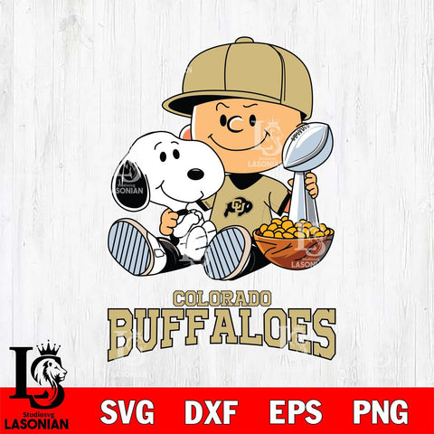 Colorado Buffaloes Peanuts Snoopy Champion football SVG DXF EPS PNG FILE,Snoopy File Cut, NCAA Digital Download,Instant Download,Christmas Silhouette