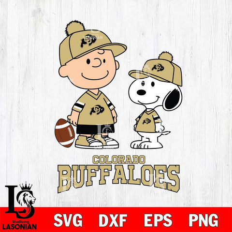Colorado Buffaloes Peanuts Snoopy Friends Football SVG DXF EPS PNG FILE,Snoopy File Cut, NCAA Digital Download,Instant Download,Christmas Silhouette