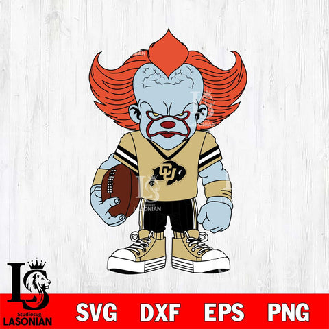 Colorado Buffaloes Pennywise Horror Sport 11 Svg Eps Dxf Png File, Digital Download