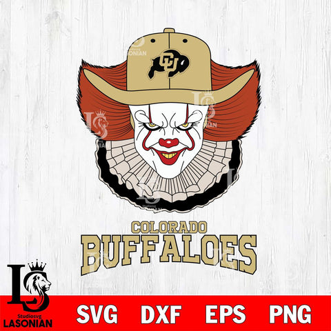 Colorado Buffaloes Pennywise Horror Sport 12 Svg Eps Dxf Png File, Digital Download
