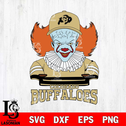 Colorado Buffaloes Pennywise Horror Sport 2 Svg Eps Dxf Png File, Digital Download