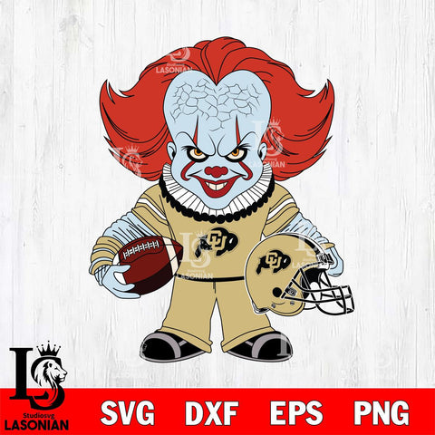 Colorado Buffaloes Pennywise Horror Sport Svg Eps Dxf Png File, Digital Download