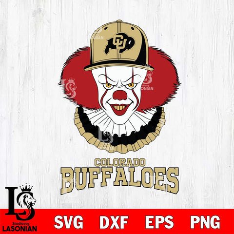 Colorado Buffaloes Pennywise Horror Sport 4 Svg Eps Dxf Png File, Digital Download
