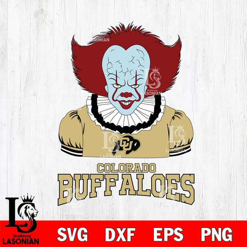 Colorado Buffaloes Pennywise Horror Sport 5 Svg Eps Dxf Png File, Digital Download