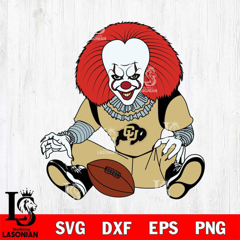 Colorado Buffaloes Pennywise Horror Sport 6 Svg Eps Dxf Png File, Digital Download