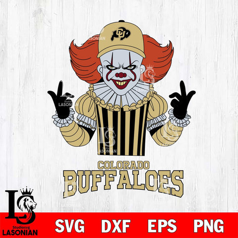Colorado Buffaloes Pennywise Horror Sport 8 Svg Eps Dxf Png File, Digital Download