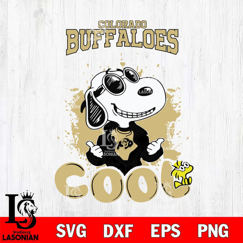 Colorado Buffaloes Snoopy Sport 7 Svg Eps Dxf Png File, Digital Download