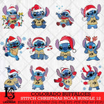 Colorado Buffaloes Stitch Christmas NCAA Bundle 12 Svg Eps Dxf Png File, Digital Download, Instant Download