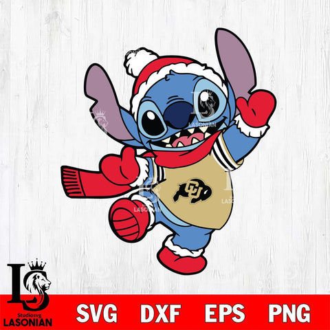 Colorado Buffaloes Stitch Disney Christmas Svg Eps Dxf Png File, Digital Download, Instant Download