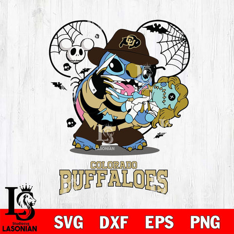 Colorado Buffaloes Stitch Freddy Krueger Halloween Svg Eps Dxf Png File, Digital Download, Instant Download