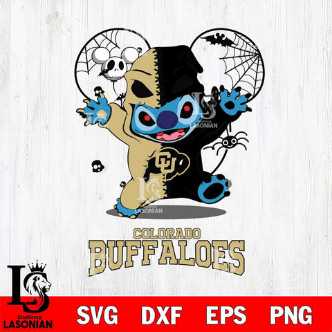 Colorado Buffaloes Stitch Horror Halloween 2 Svg Eps Dxf Png File, Digital Download, Instant Download