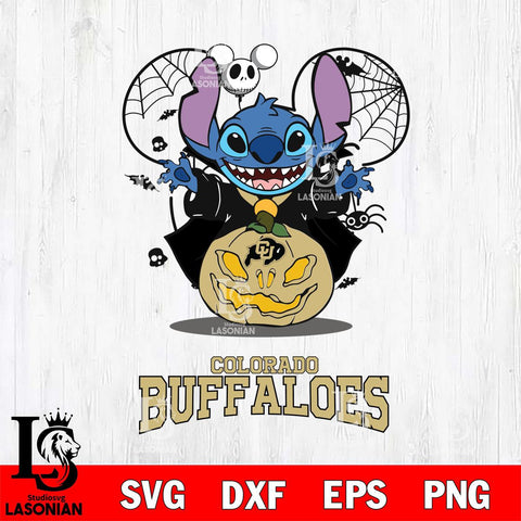 Colorado Buffaloes Stitch Horror Halloween Svg Eps Dxf Png File, Digital Download, Instant Download