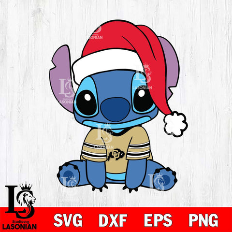 Colorado Buffaloes Stitch Merry Christmas Svg Eps Dxf Png File, Digital Download, Instant Download