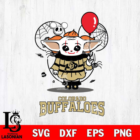 Colorado Buffaloes Stitch Pennywise Halloween Svg Eps Dxf Png File, Digital Download, Instant Download