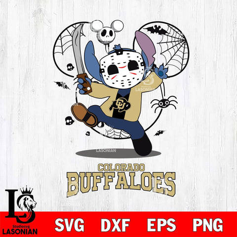 Colorado Buffaloes Stitch jason voorhees Halloween Svg Eps Dxf Png File, Digital Download, Instant Download