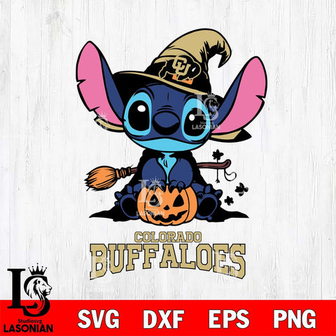 Colorado Buffaloes Stitch witch Svg Eps Dxf Png File, NCAA svg, Digital Download, Instant Download