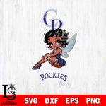 Colorado Rockies Beauty Black Fairy Betty Boop