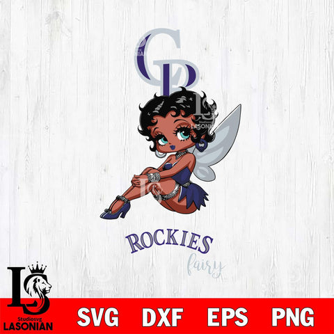 Colorado Rockies Beauty Black Fairy Betty Boop