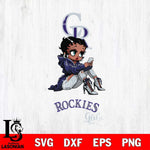 Colorado Rockies Beauty Black Fan Girl Football