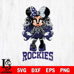 Colorado Rockies Beauty Minnie Mouse Svg Eps Dxf Png File, Digital Download, Instant Download