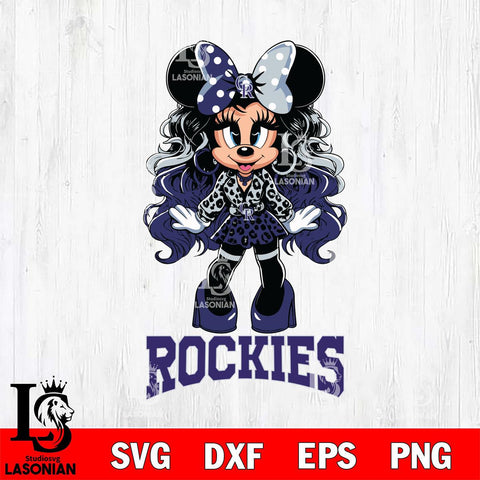 Colorado Rockies Beauty Minnie Mouse Svg Eps Dxf Png File, Digital Download, Instant Download