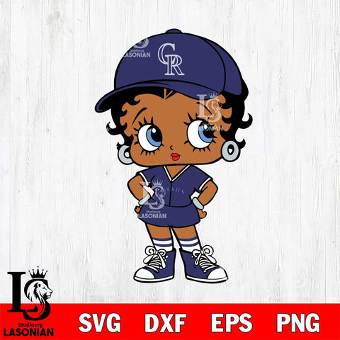 Colorado Rockies Betty Boop MLB 3 Svg Eps Dxf Png File,MLB svg, Digital Download, Instant Download